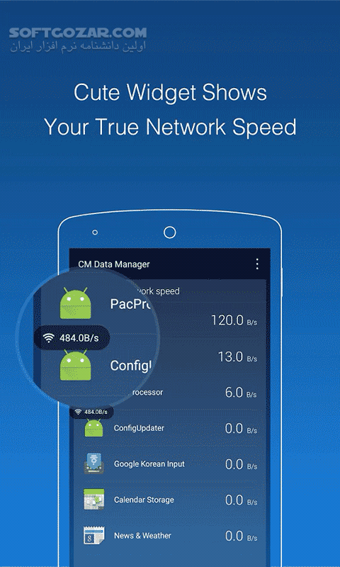 دانلود CM Data Manager 2.9.2 for Android +4.0 - دانلود مانتیور ترافیک و تست سرعت اینترنت برای اندروید - سافت گذر