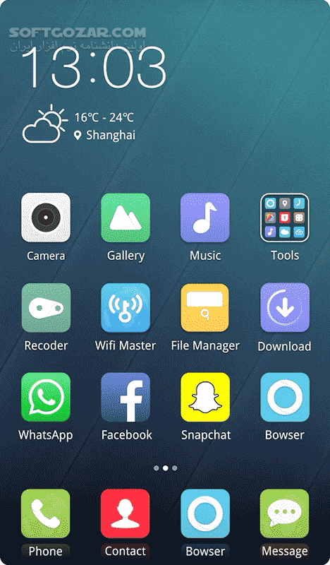 دانلود GEAK OS-Launcher,Dialer,SMS 4.0.16076 for Android +4.0 - دانلود لانچر، دیالر، پیام کوتاه برای اندروید - سافت گذر