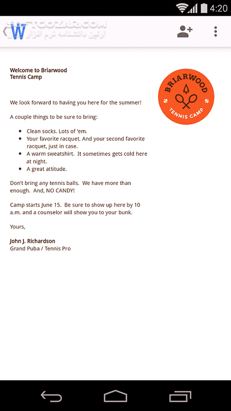 دانلود Google Docs 1.25.501.00.90 For Android +7.0 - دانلود نرم افزار ورد گوگل برای اندروید - سافت گذر