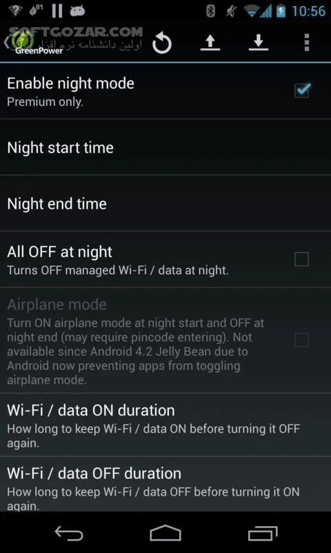 دانلود GreenPower Premium 9.21 for Android +2.2 - دانلود مدیریت قدرتمند مصرف انرژی برای اندروید - سافت گذر