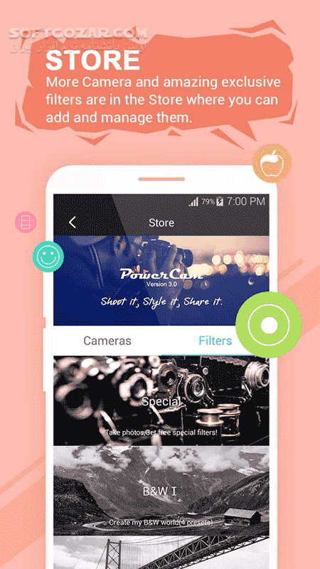 دانلود Wondershare PowerCam 3.1.7.170419 / HD 3.1.4.160718 for Android +2.3 - دانلود عکس برداری، ویرایش، افکت، بر روی تصاویر برای اندروید - سافت گذر