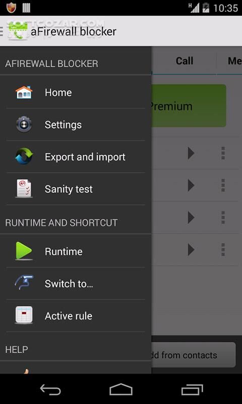 دانلود aFirewall call and sms blocker 5.0.7 for Android +4.4 - دانلود فایروال پیام کوتاه و تماس برای اندروید - سافت گذر
