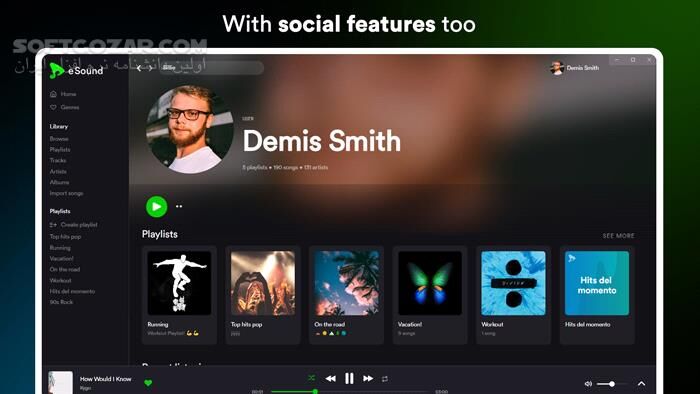 دانلود eSound Music 2.8.6 - دانلود پخش و استریم موسیقی - سافت گذر