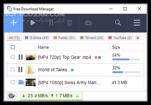 دانلود Free Download Manager 6.33.0.6526 Win/Mac/Linux + Portable - دانلود دانلود منیجر فری - سافت گذر