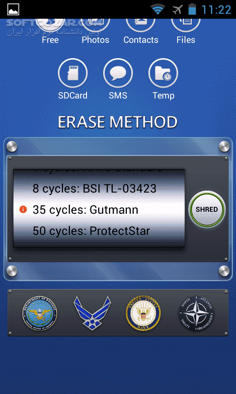 دانلود iShredder 4 Enterprise 4.0.12 / Pro 6.1.8 for Android +2.3 - دانلود حذف کامل فایل ها برای اندروید - سافت گذر