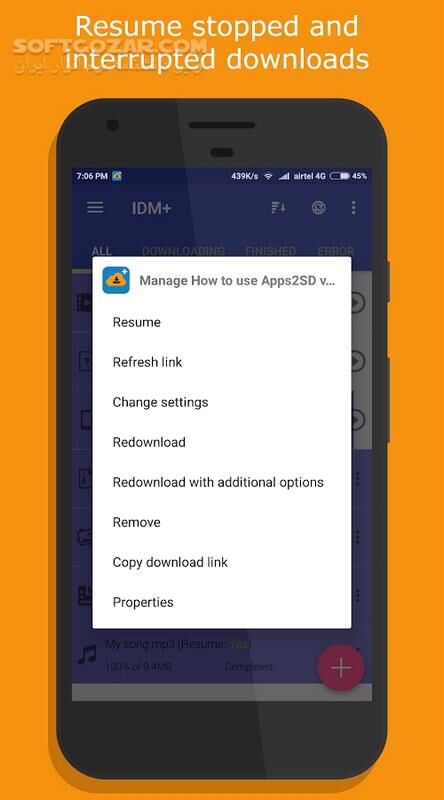 دانلود IDM+ 16.0 for Android +4.0 - دانلود آی دی ام پلاس برای اندروید - سافت گذر