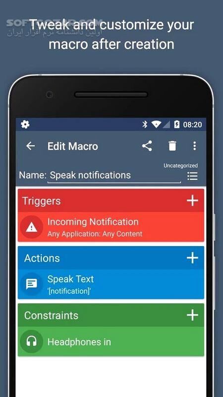 دانلود MacroDroid – Device Automation Pro 5.59.12 For Android +5.0 - دانلود ماکرودروید برای اندروید - سافت گذر