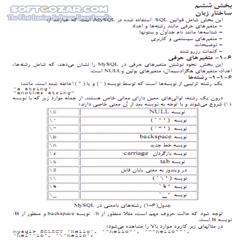 دانلود آموزش MySQL - دانلود کتاب آموزش مای اس کیو ال - سافت گذر