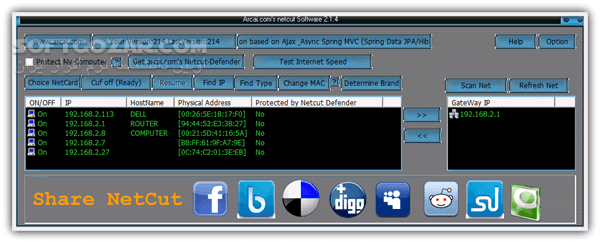 دانلود NetCut 2.1.4 - دانلود نت کات نمایش مشخصات دستگاه‌های متصل به شبکه - سافت گذر