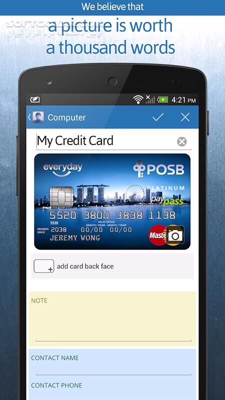 دانلود oneSafe 2.0.3 for Android +4.4 - دانلود مدیریت رمز های عبور و کارت های اعتباری برای اندروید - سافت گذر