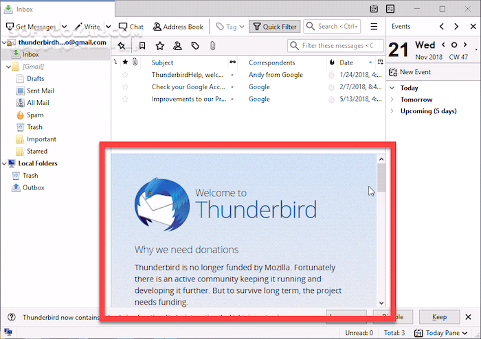 دانلود Mozilla Thunderbird 147.0.1 Win/Mac/Linux + Portable - دانلود موزیلا تاندربرد مدیریت ایمیل - سافت گذر